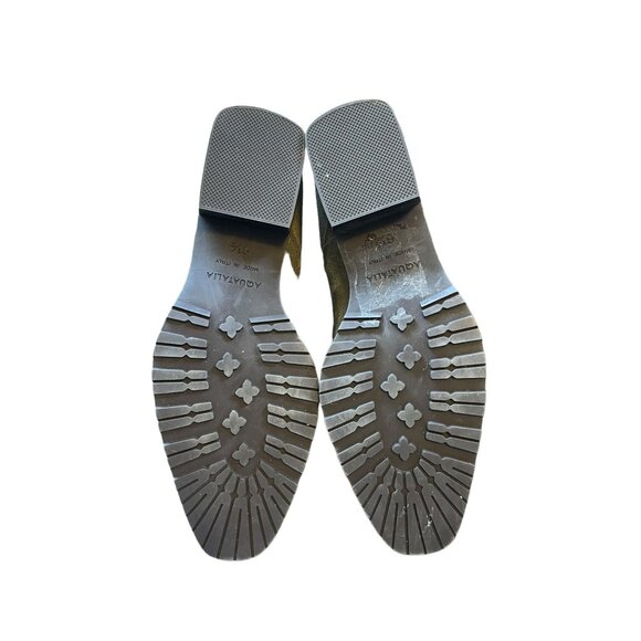 NEW Aquatalia 6.5 Fantina Dual Zip Boots Ankle Booties Olive Green Suede - Picture 7 of 8